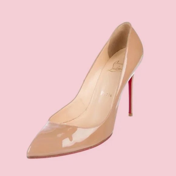 Christian Louboutin Patent Leather Pointed-Toe Pumps - Picture 3 of 5